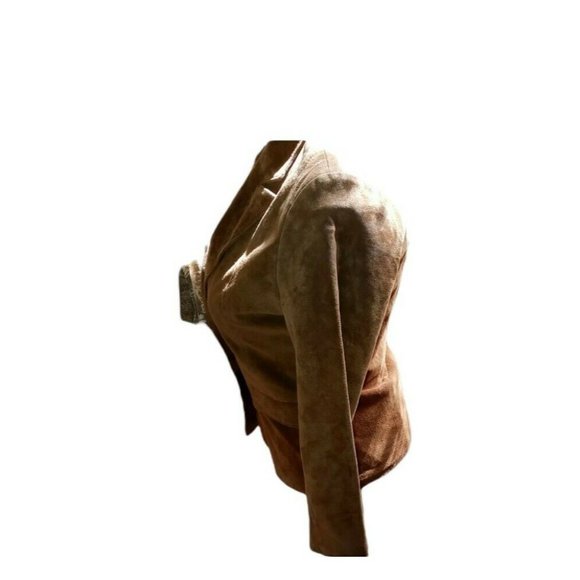 Bagatelle Woman's Soft lined Suede Leather 2 Button Jacket Size 8 (24-2184-0 ) - Picture 3 of 8